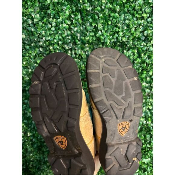 ARIAT Women’s Tan and Blue Suede Leather Fatbaby Boots Sz 6B - Picture 6 of 8